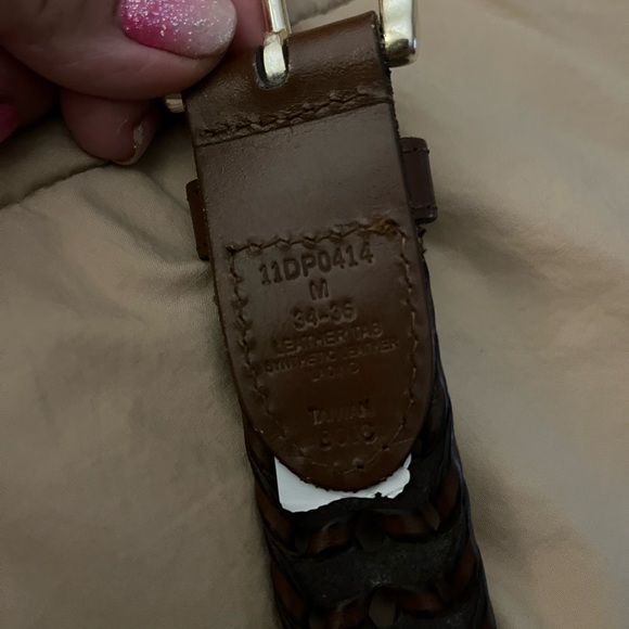 Dockers Men's Brown Weave Braided Brown belt - Picture 7 of 8